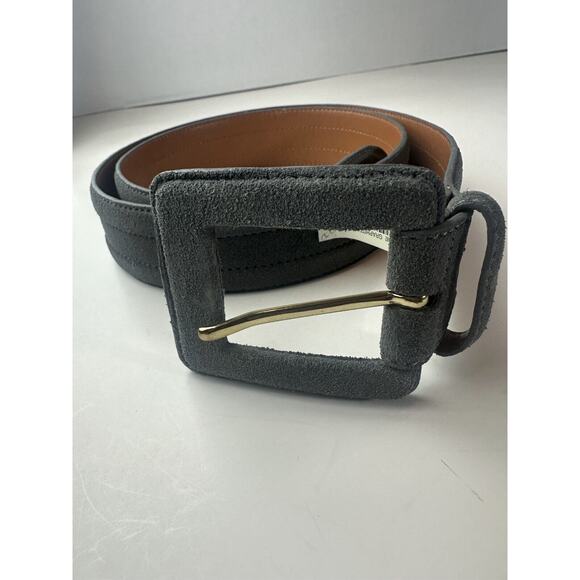 Lauren Ralph Lauren Genuine Leather Suede Graphite Gray Belt Size Large - Picture 8 of 9